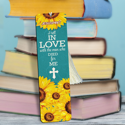 I Fell In Love With The Man Who Died For Me - Gorgeous Personalized Wooden Bookmarks HN35