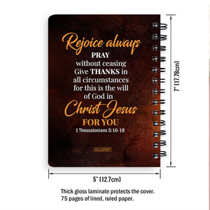 Lovely Personalized Spiral Journal - Rejoice Always, Pray Without Ceasing NUH453