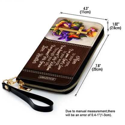 Through Your Life, I’ve Found His Grace - Awesome Personalized Clutch Purse NUHN370