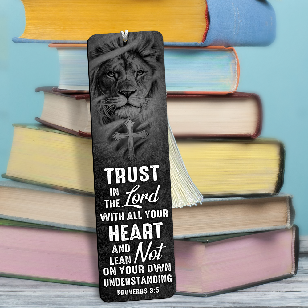 Trust In The Lord With All Your Heart - Unique Personalized Wooden Bookmarks BM38