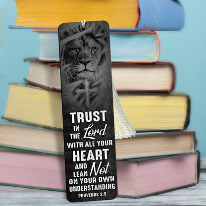 Trust In The Lord With All Your Heart - Unique Personalized Wooden Bookmarks BM38