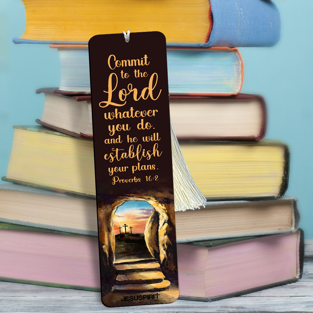 He Will Establish Your Plans - Awesome Personalized Wooden Bookmarks HN28