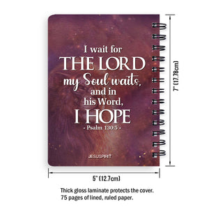 Jesuspirit Spiral Journal | Inspirational Gifts For Christian Friends | Psalm 130:5 | Lion & Cross SJH735