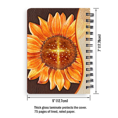 He Calls Me Beautiful One - Lovely Sunflower Spiral Journal AM231