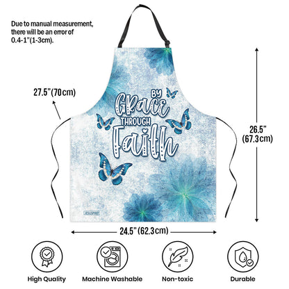 Jesuspirit | Meaningful Gift For Christian Woman | Butterfly And Flower | Apron With Neck Strap A18