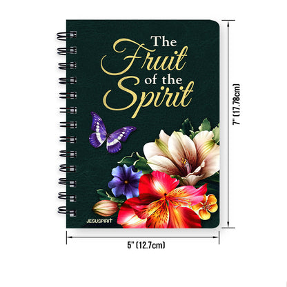 Jesuspirit | Galatians 5:22-23 | The Fruit Of The Spirit | Stunning Flower Spiral Journal | Inspirational Gifts For Christians SJHN648