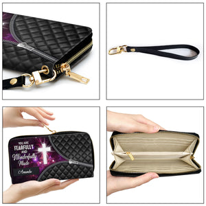 Special Personalized Cross Clutch Purse - You Are Fearfully And Wonderfully Made CP15