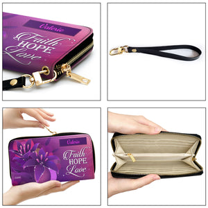 Must-Have Personalized Clutch Purse - Faith, Hope, Love H07