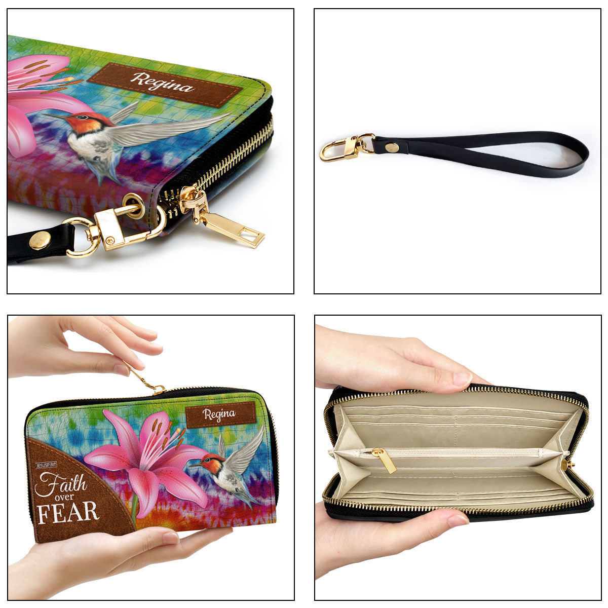 Must-Have Personalized Clutch Purse - Faith Over Fear H09