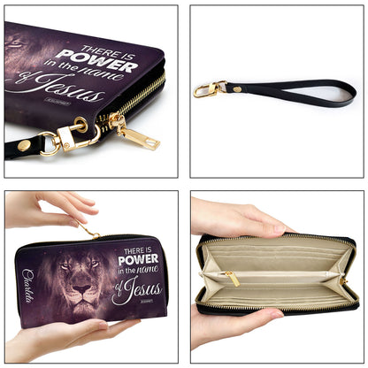 There Is Power In The Name Of Jesus - Special Personalized Clutch Purse H01