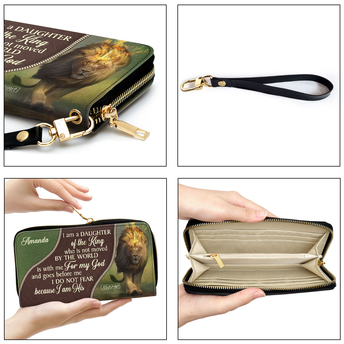 Awesome Personalized Clutch Purse - I Am A Daughter Of The King HIM317