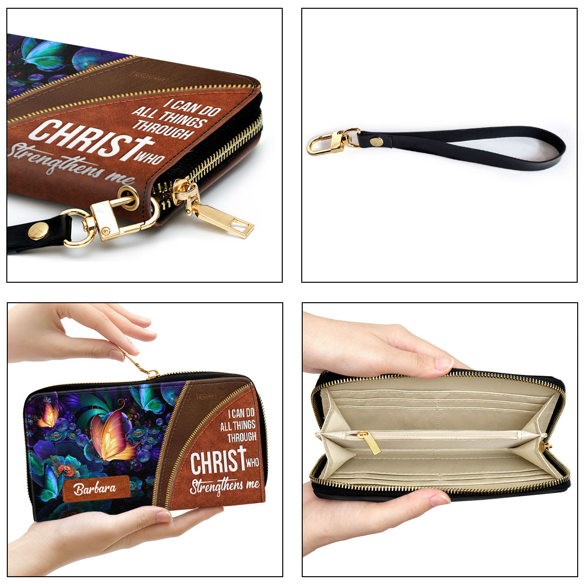 I Can Do All Things Through Christ - Beautiful Personalized Clutch Purse NUH275