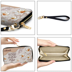 Awesome Personalized Butterfly Clutch Purse - The Word Was With God NUH337
