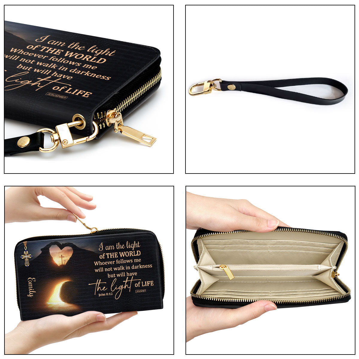 Awesome Personalized Clutch Purse - I Am The Light Of The World NUH450