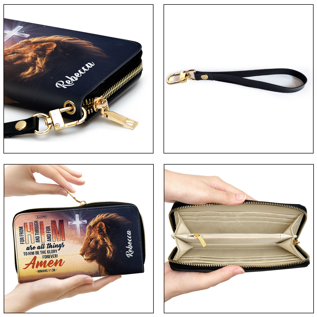 Awesome Personalized Clutch Purse - To Him Be The Glory Forever NUH462