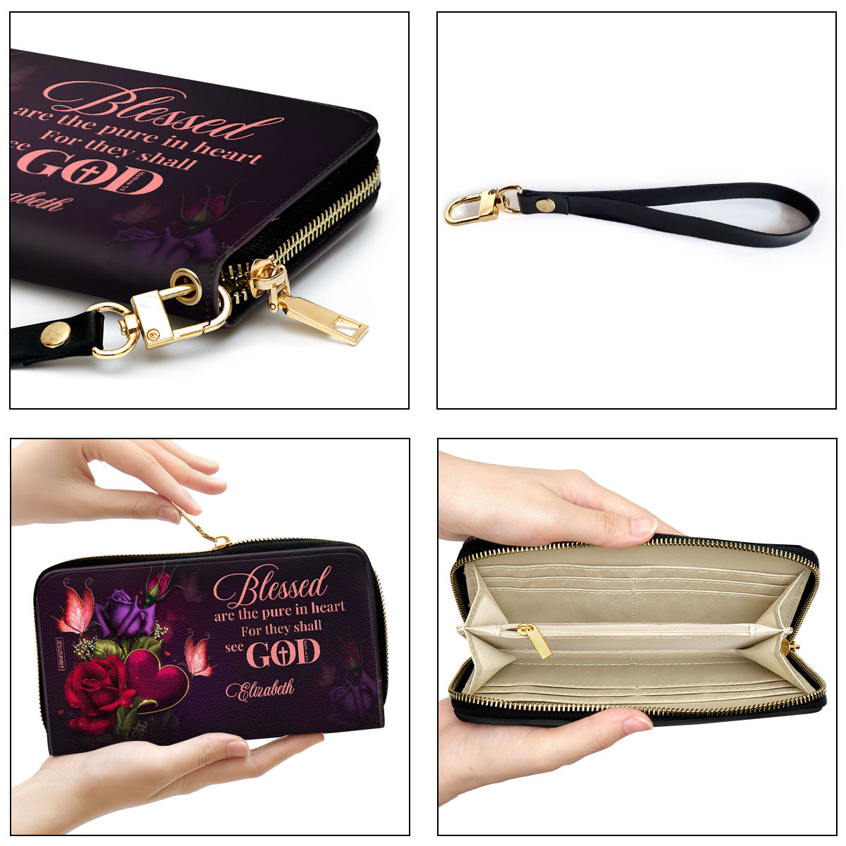 Must-Have Personalized Clutch Purse - Blessed Are The Pure In Heart For They Shall See God NUH472