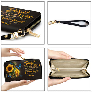 Meaningful Personalized Clutch Purse - Delight Yourself In The Lord NUH437
