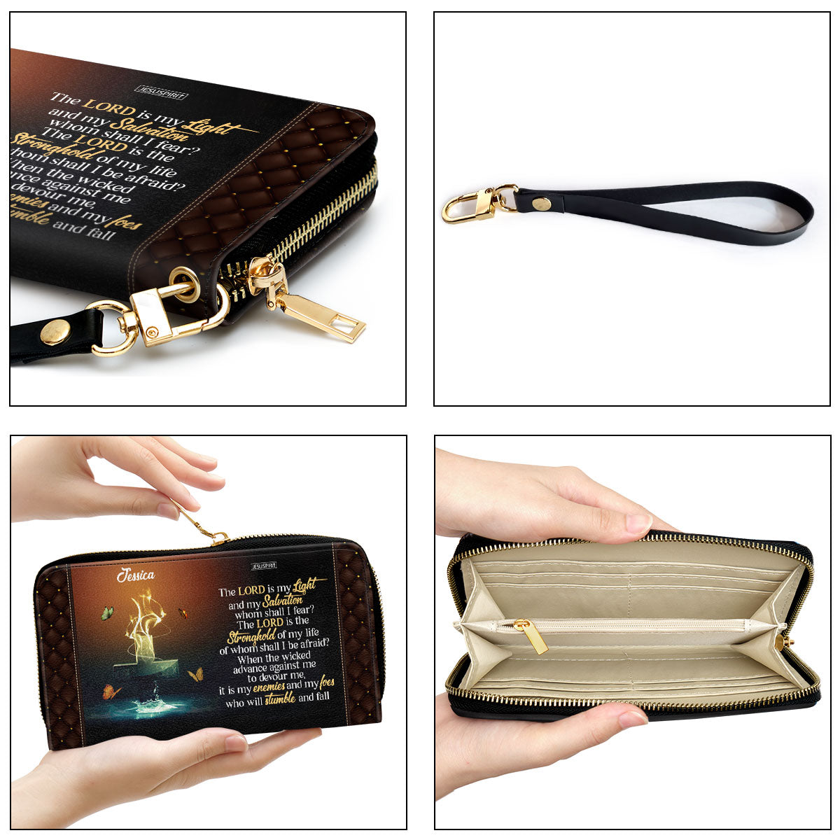 Must-Have Personalized Clutch Purse - The Lord Is The Stronghold Of My Life NUM481