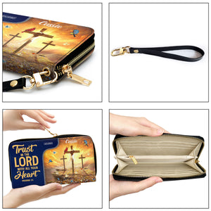Unique Personalized Clutch Purse - Trust In The Lord With All Your Heart NUM500