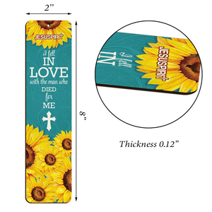 I Fell In Love With The Man Who Died For Me - Gorgeous Personalized Wooden Bookmarks HN35