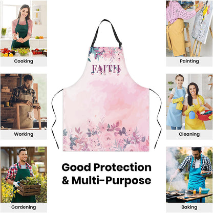 Jesuspirit | Faith | Useful Gift For Christian Women | Floral Apron With Neck Strap HN108