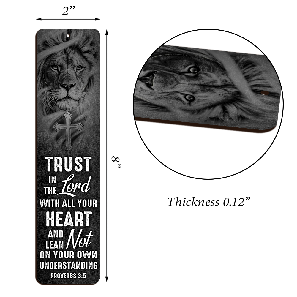 Trust In The Lord With All Your Heart - Unique Personalized Wooden Bookmarks BM38