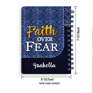 Jesuspirit | Christian Spiritual Gifts For Friends | Personalized Sunflower Spiral Journal | Faith Over Fear SJHN674