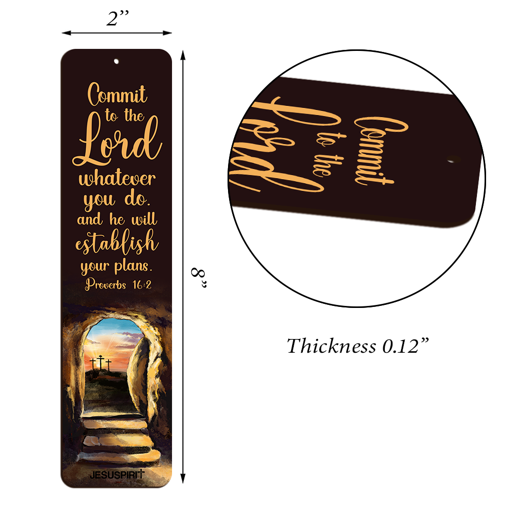 He Will Establish Your Plans - Awesome Personalized Wooden Bookmarks HN28