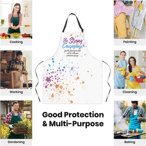 Jesuspirit | Be Strong And Courageous | Joshua 1:9 | Meaningful Gift For Christians | Apron With Tie Back Closure HN116