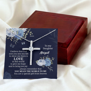 Lovely Personalized CZ Cross - You Are A Special Gift From Heaven NUH411