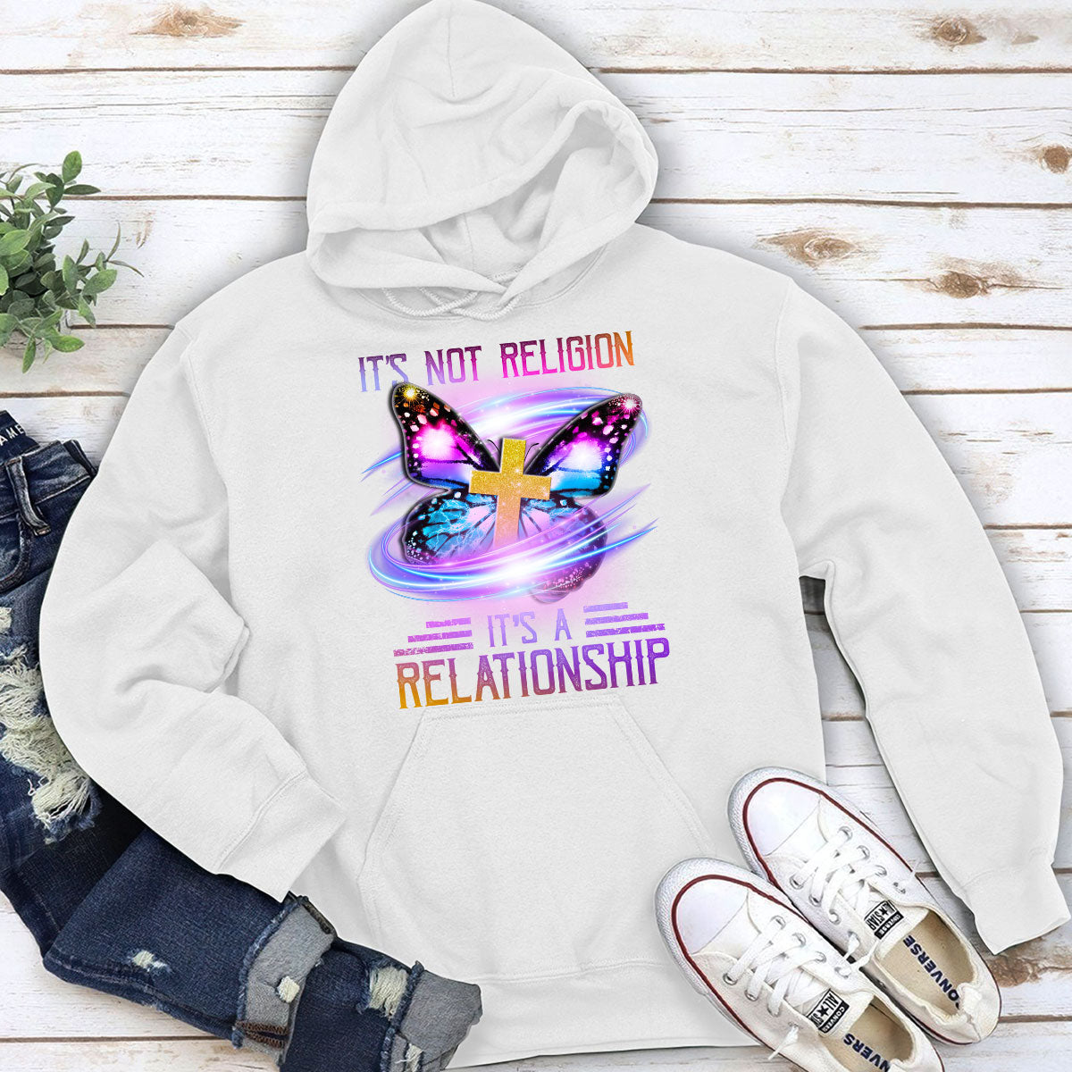 Beautiful Christian Unisex Hoodie - It's Not Religion, It's A Relationship AHN222