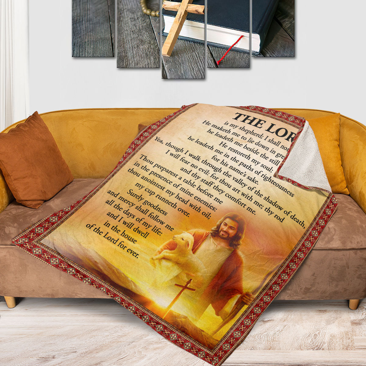 Special Christian Fleece Blanket - The Lord Is My Shepherd NUH333