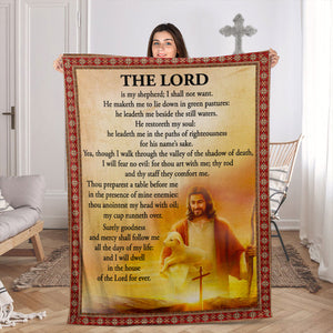 Special Christian Fleece Blanket - The Lord Is My Shepherd NUH333