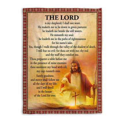 Special Christian Fleece Blanket - The Lord Is My Shepherd NUH333