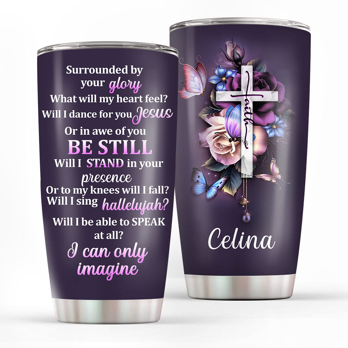 20 OZ. Dance Mom Tumbler-Purple