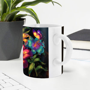 Personalized Flower White Ceramic Mug - For I Know The Plans I Have For You NUH283