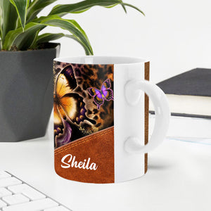 Lovely Personalized Flower White Ceramic Mug - May The Lord Make His Face Shine On You And Be Gracious To You NUH317