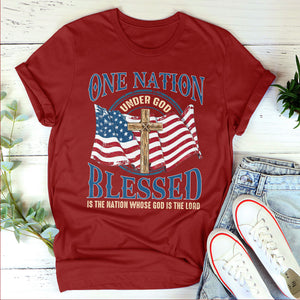 Blessed Is The Nation Whose God Is The Lord - Christian Unisex T-shirt AM226