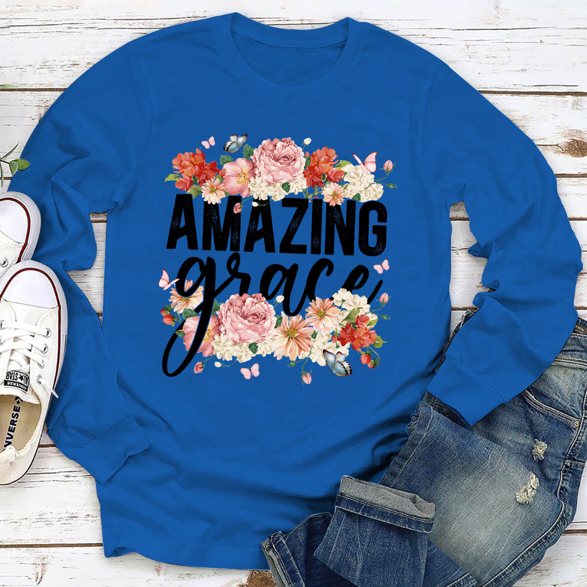 Adorable Flower Unisex Long Sleeve - Amazing Grace HAP14