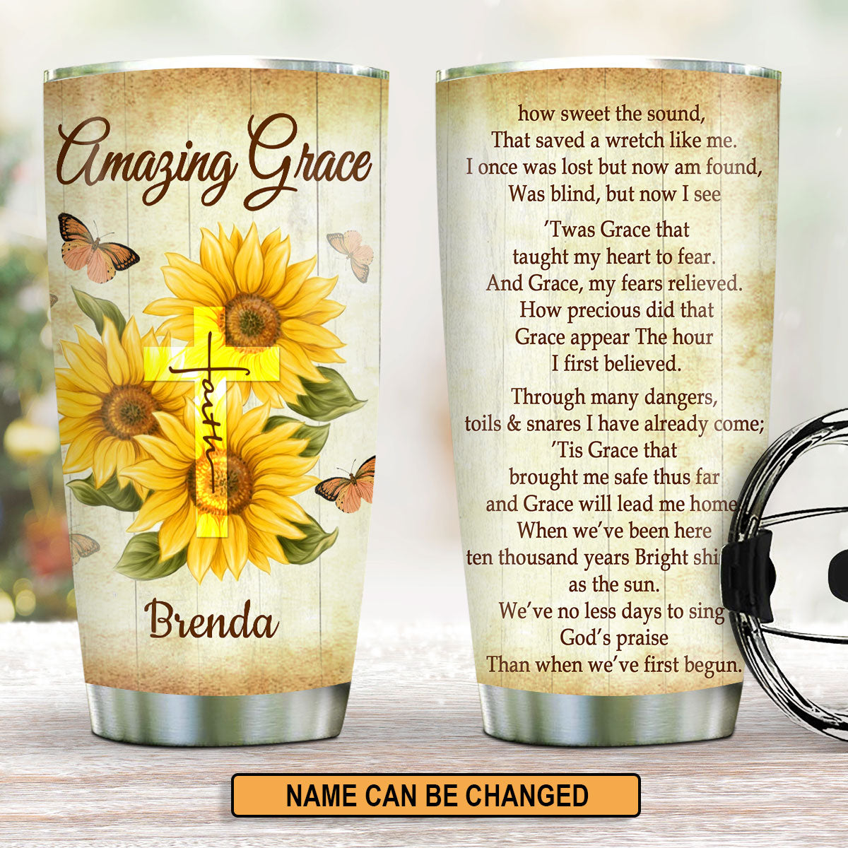 Amazing Grace - Beautiful Personalized Stainless Steel Tumbler 20oz NUH322
