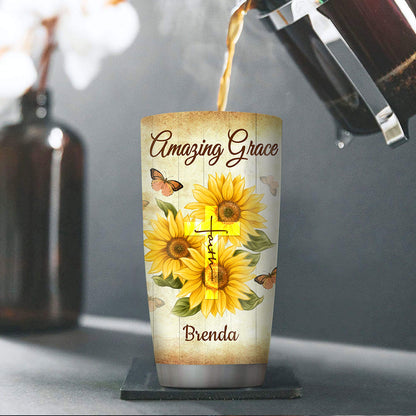 Amazing Grace - Beautiful Personalized Stainless Steel Tumbler 20oz NUH322