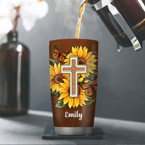 Stunning Personalized Stainless Steel Tumbler 20oz - I Will Be Glad And Rejoice In You NUH297