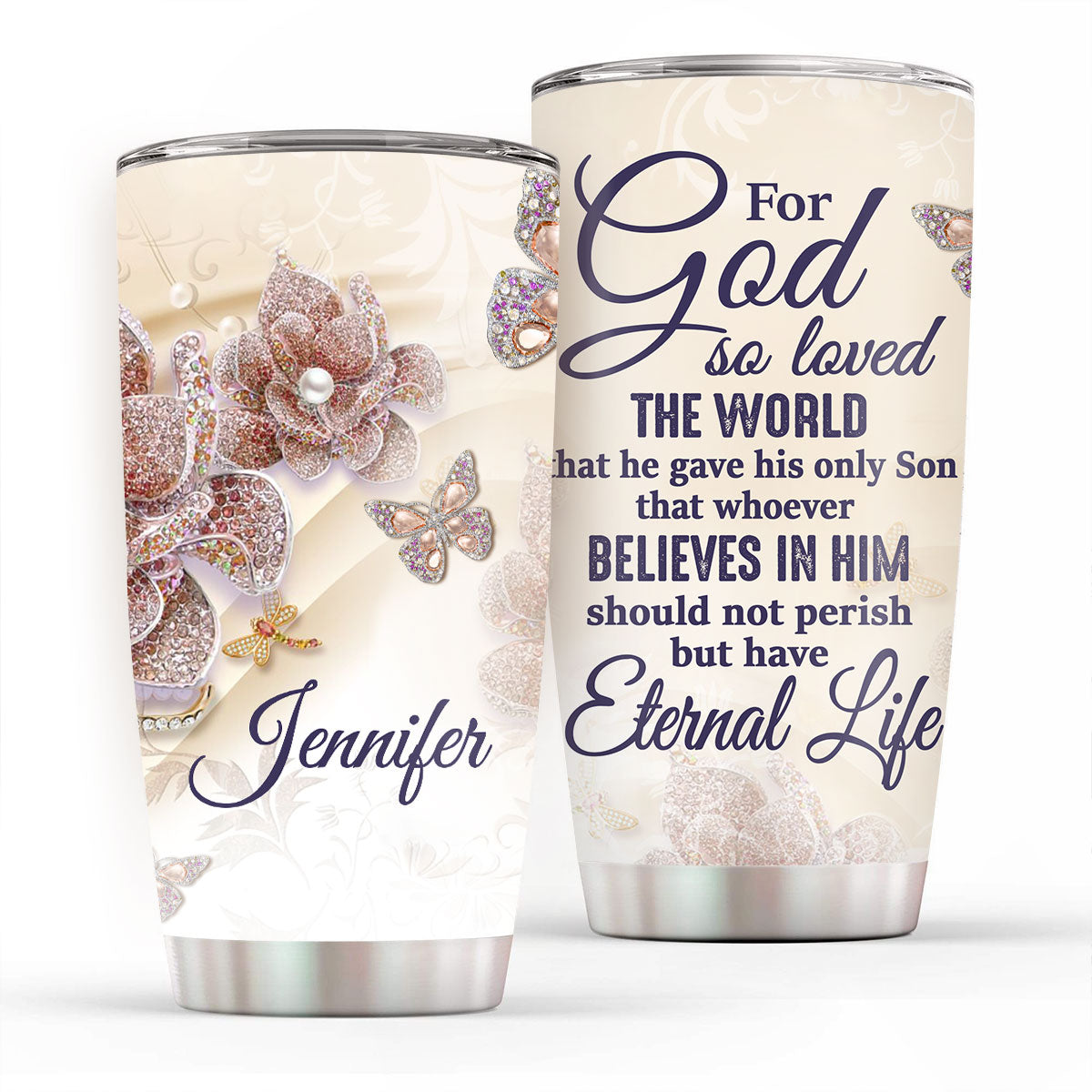 Pretty Personalized Stainless Steel Tumbler 20oz - You Are The Woman O -  Jesuspirit