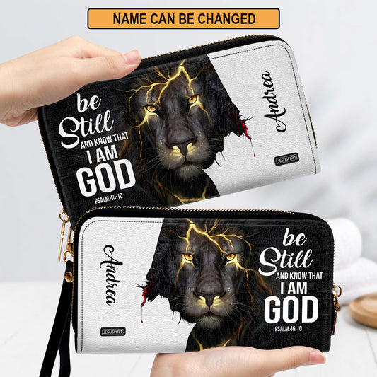 Beautiful Personalized Clutch Purse - Be Still And Know That I Am God H03