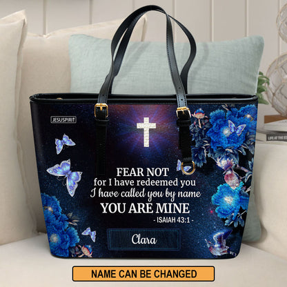 I Have Called You By Name - Pretty Personalized Large Leather Tote Bag H05