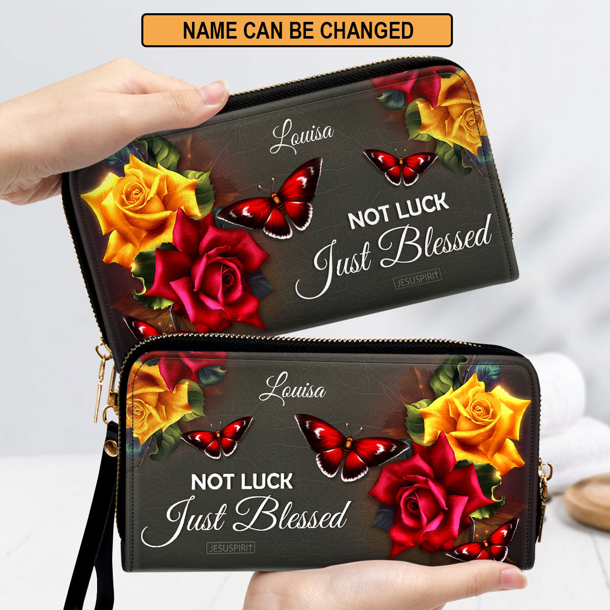 Not Luck, Just Blessed - Beautiful Personalized Clutch Purse H08