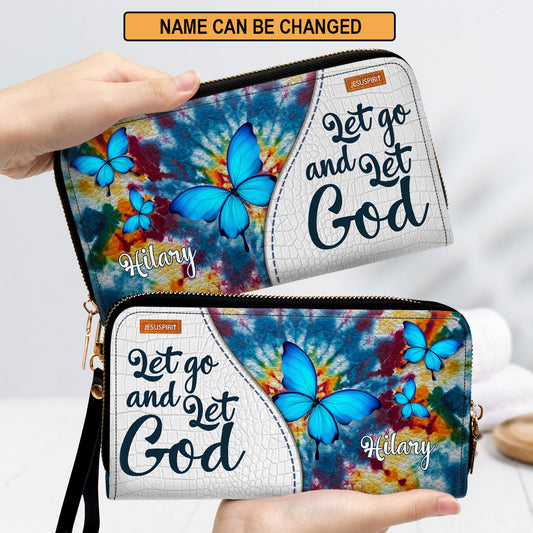 Adorable Personalized Clutch Purse - Let Go And Let God H11