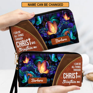 I Can Do All Things Through Christ - Beautiful Personalized Clutch Purse NUH275