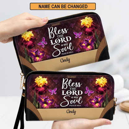 Bless The Lord O My Soul - Awesome Personalized Butterfly Clutch Purse NUH335