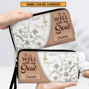 It Is Well With My Soul - Special Personalized Butterfly Clutch Purse NUH336